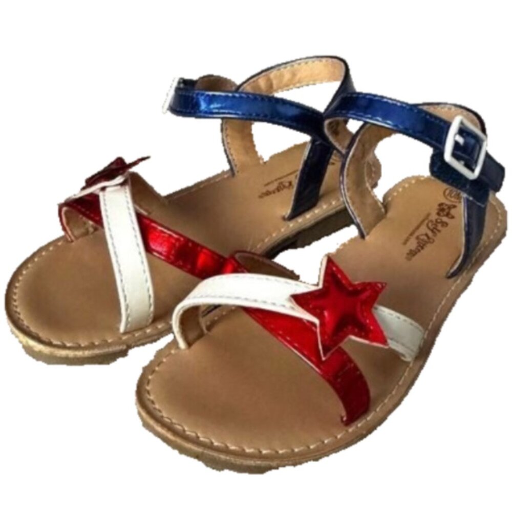 SOLD-Toddler Girls size 10 Self Esteem USA Patriotic Sandals